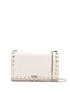 Valentino Rockstud Leather Crossbody Bag In White