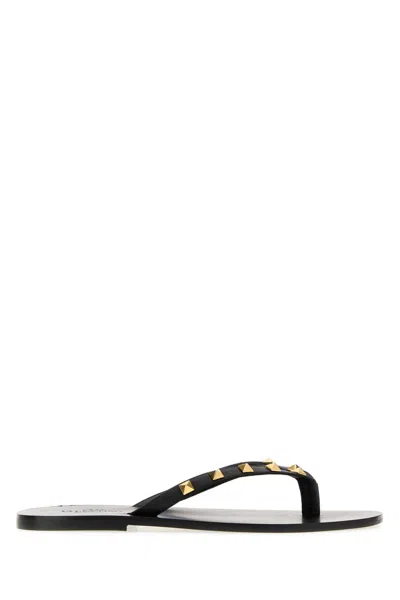 Valentino Garavani Rockstud Leather Thong Slippers For Men In Multi