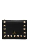 Valentino Garavani Rockstud Leather Wallet In Black