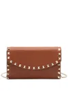 Valentino Garavani Rockstud Leather Wallet On Chain