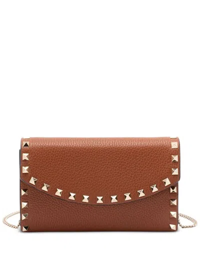VALENTINO GARAVANI VALENTINO GARAVANI ROCKSTUD LEATHER WALLET ON CHAIN
