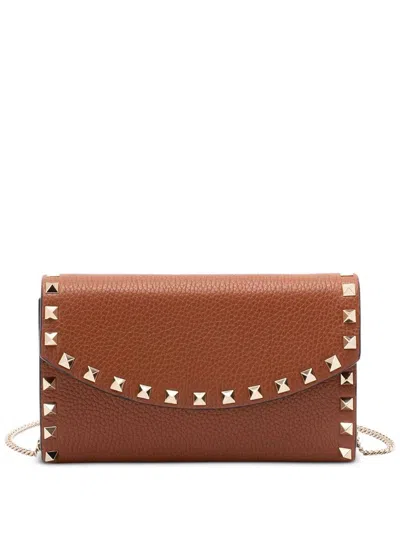 VALENTINO GARAVANI VALENTINO GARAVANI ROCKSTUD LEATHER WALLET ON CHAIN
