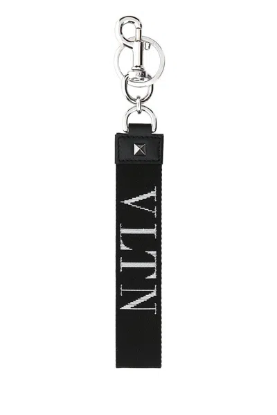 Valentino Garavani Logo Keychain Accessories In Black