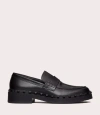 Valentino Garavani Rockstud M-way Calfskin Loafer In Black