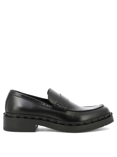 Valentino Garavani "rockstud M-way" Loafers In Black