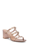 Valentino Garavani Rockstud Metallic Slide Sandal Women) In Pink