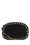 Valentino Borsa A Tracolla Rockstud In Pelle Nera Donna In Black