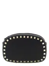 Valentino Black Rockstud Mini Crossbody Bag In Black