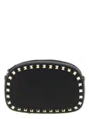 Valentino Black Rockstud Mini Crossbody Bag In Black