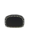 Valentino Borsa A Tracolla Rockstud In Pelle Nera Donna In Black