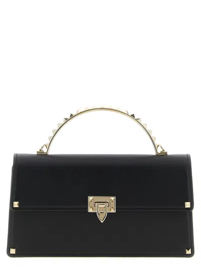 Valentino Garavani Rockstud Mini Handbag In Black