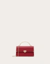 Valentino Garavani Rockstud Mini Handbag In Calfskin Woman Rosso  Uni In Rosso