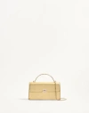 Valentino Garavani Rockstud Mini Handbag In Laminated Calfskin Woman Antique Brass Uni In Antique Brass