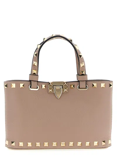 Valentino Garavani Rockstud Mini Shopping Bag In Pink