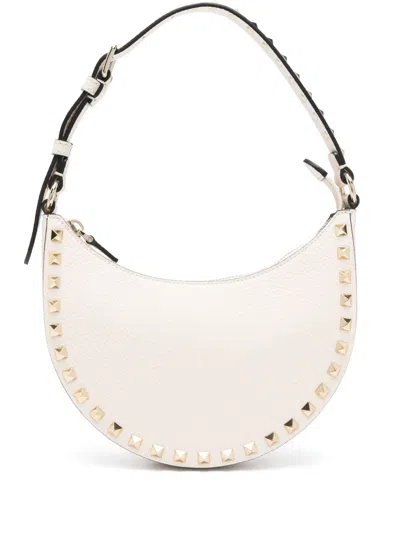 Valentino Garavani Rockstud Mini Tote Bag In White