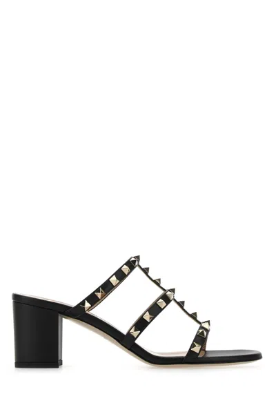 Valentino Garavani Rockstud Mule Heel In Black