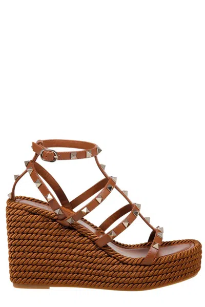 VALENTINO GARAVANI GARAVANI ROCKSTUD OPEN TOE CAGED SANDALS