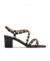 Valentino Garavani Rockstud Calfskin Sandal With Straps 60mm Woman Black 38 In Multicolor