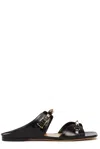 Valentino Garavani Rockstud Open Toe Sandals In Nero