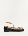 Valentino Rockstud Ballerina Patent-leather Pumps