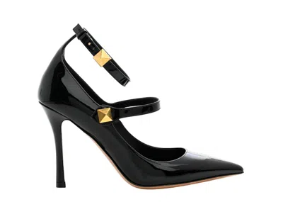 Pre-owned Valentino Garavani Garavani Rockstud Pointed Toe Ankle Pumps (women's) Sneakers In Black