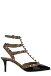 Valentino Garavani Studded Leather Stiletto Pumps In Black