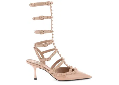 Pre-owned Valentino Garavani Garavani Rockstud Pointed Toe Pumps (women's) Sneakers In Pink