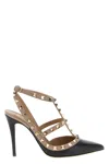 Valentino Rockstud Caged 100 Leather Pump In Black