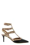 Valentino Rockstud Caged 65 Patent Ankle Strap Pump In Multi