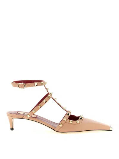 Valentino Garavani 'rockstud' Pumps In Neutral