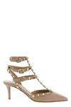 Valentino Rockstud Pointed Toe Stiletto Heel Pumps In Pink