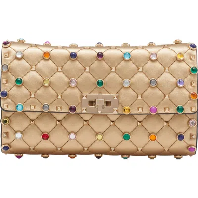 Valentino Garavani Rockstud Quilted Leather Shoulder Bag In Multi