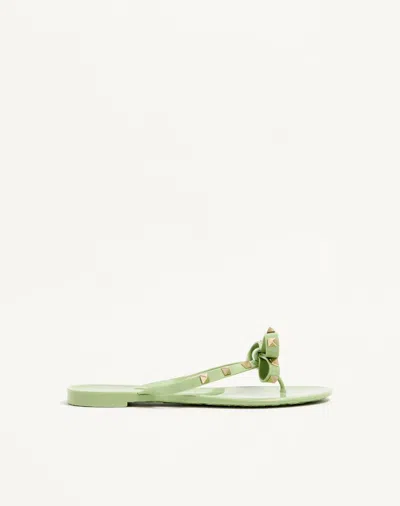 Valentino Garavani Rockstud Rubber Slipper Woman Mint 39 In Green