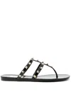 Valentino Garavani Rockstud Sandals In Black
