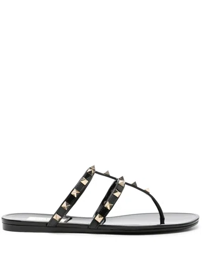 Valentino Garavani Rockstud Sandals In Black