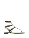 Valentino Rockstud Flip-flop Sandals In Nero