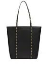 Valentino Garavani Rockstud Shopping Bag In Grained Calfskin In Black