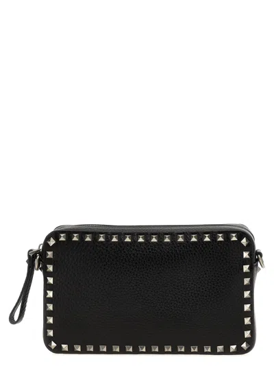 Valentino Garavani Rockstud Shoulder Bag In Black