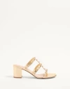 Valentino Garavani Rockstud Slide Sandal In Laminated Nappa Leather 60mm Woman Antique Brass 42