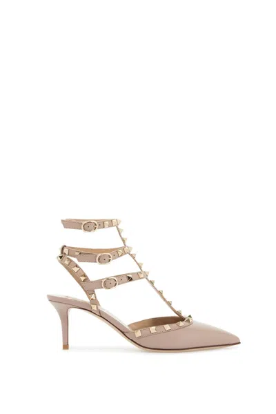 Valentino Garavani Rockstud Slingback Pumps In Gold