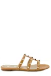 Valentino Garavani Garavani Rockstud Slip-on Flat Sandals In Brown