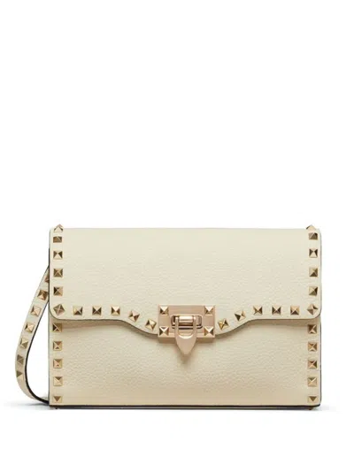Valentino Garavani Small Rockstud Bag In White