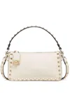 Valentino Garavani Small Rockstud Grainy Calfskin Crossbody Bag Woman Light Ivory Uni