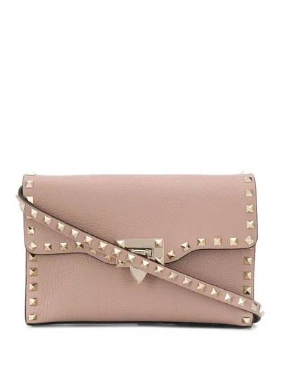 Valentino Garavani Valentino Small Shoulder Bag Rockstud In Brown