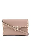 Valentino Garavani Women Rockstud Small Leather Shoulder Bag In Powder