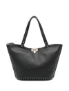 VALENTINO GARAVANI VALENTINO GARAVANI ROCKSTUD SMALL LEATHER TOTE BAG