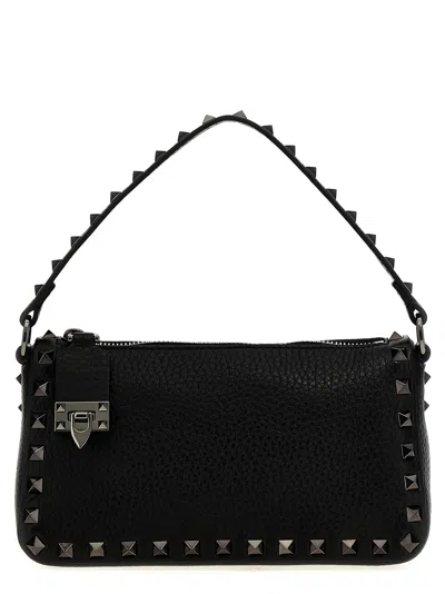 Valentino Garavani Rockstud Small Shoulder Bag In Black