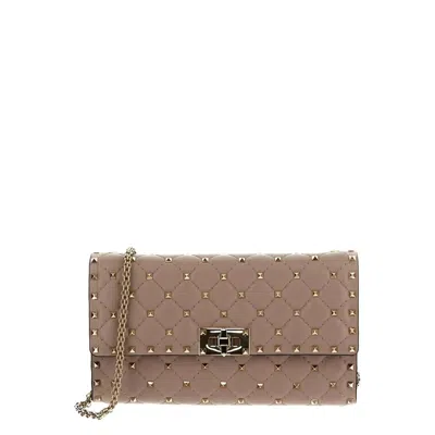 VALENTINO GARAVANI VALENTINO GARAVANI ROCKSTUD SPIKE CALFSKIN SHOULDER BAG