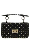 Valentino Mini Spiked Leather Shoulder Handbag In Black