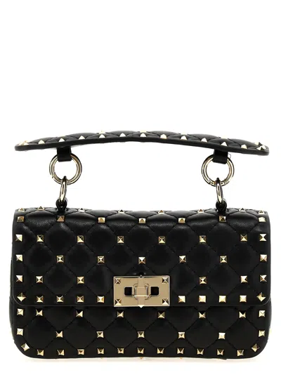 Valentino Garavani Rockstud Spike Handbag In Black